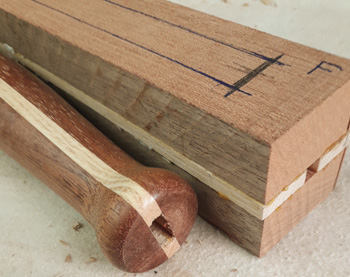 Laminated and other built-up pan handles